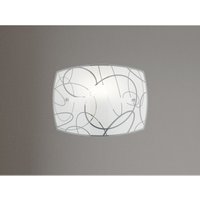 Trio Leuchten - Exklusive Wandleuchte spirelli 30x22cm Glasschirm in weiß mit dezentem Dekor von Trio Leuchten