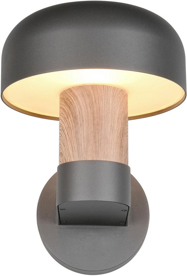 TRIO Leuchten Außen-Wandleuchte FRASER, Fassadenbeleuchtung Laterne Pilzform, exkl 1x E27 max 10W IP54, Leuchtmittel wechselbar, warmweiß - kaltweiß, Hauswand Leuchte aus Druckguss Aluminium, Leuchtmittel wechselbar von TRIO Leuchten