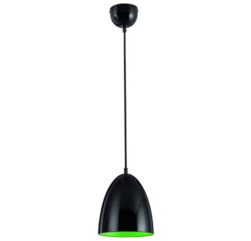 TRIO Leuchten LED Pendelleuchte, LED-Leuchtmittel fest verbaut, Warmweiß, LED 6,5 Watt Hänge Leuchte Wohnzimmer Tisch Pendel Lampe schwarz grün von TRIO Leuchten
