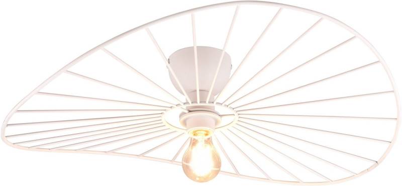 Reality Leuchten Deckenleuchte CHAPEAU, Deckenlampe exkl 1xE27 max 40W Ø60cm Schlafzimmer Deckenlampe, Leuchtmittel wechselbar, warmweiß - kaltweiß, Lampenschirm aus filigranen Metallstreben sorgt für Schatten Effekte von Reality Leuchten