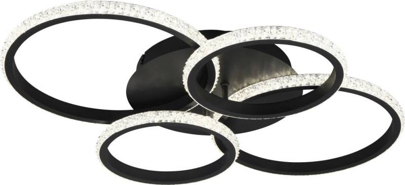 TRIO Leuchten Deckenleuchte Trio Leuchten LED Deckenleuchte Cires 27W schwarz, Inkl. Leuchtmittel, Dimmbar nicht Smart Home-fähig ohne Bewegungsmelder von TRIO Leuchten