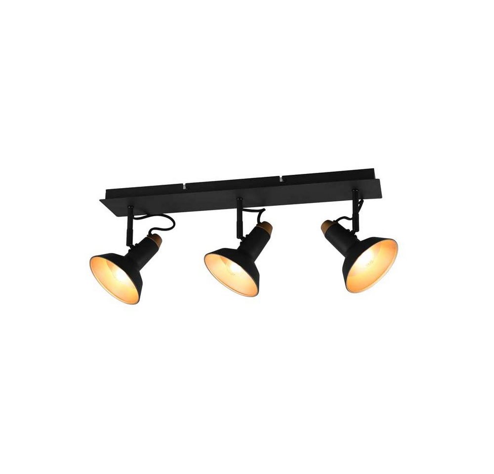 TRIO Leuchten Deckenstrahler, LED-Leuchtmittel fest verbaut, Deckenleuchte Deckenlampe Strahler verstellbar Wohnzimmerlampe schwarz von TRIO Leuchten