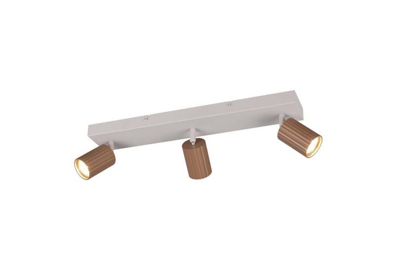 TRIO Leuchten Deckenstrahler SOKA, 3-flammig, Braun, Grau, Metall, ohne Leuchtmittel, verstellbare Lampenschirme, B 50 x H 12,5 x T 14,5 cm TRIO Leuchten Deckenstrahler SOKA, 3-flammig, Braun, Grau, Metall, ohne Leuchtmittel, verstellbare Lampenschirme, B 50 x H 12,5 x T 14,5 cm von TRIO Leuchten
