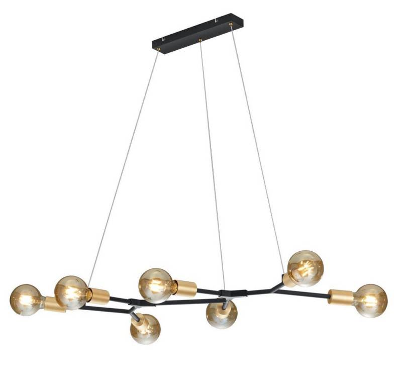 TRIO Leuchten Hängeleuchte, Leuchtmittel nicht inklusive, Hängelampe Pendelleuchte Esstischlampe Retro Wohnzimmerlampe H 150 cm von TRIO Leuchten