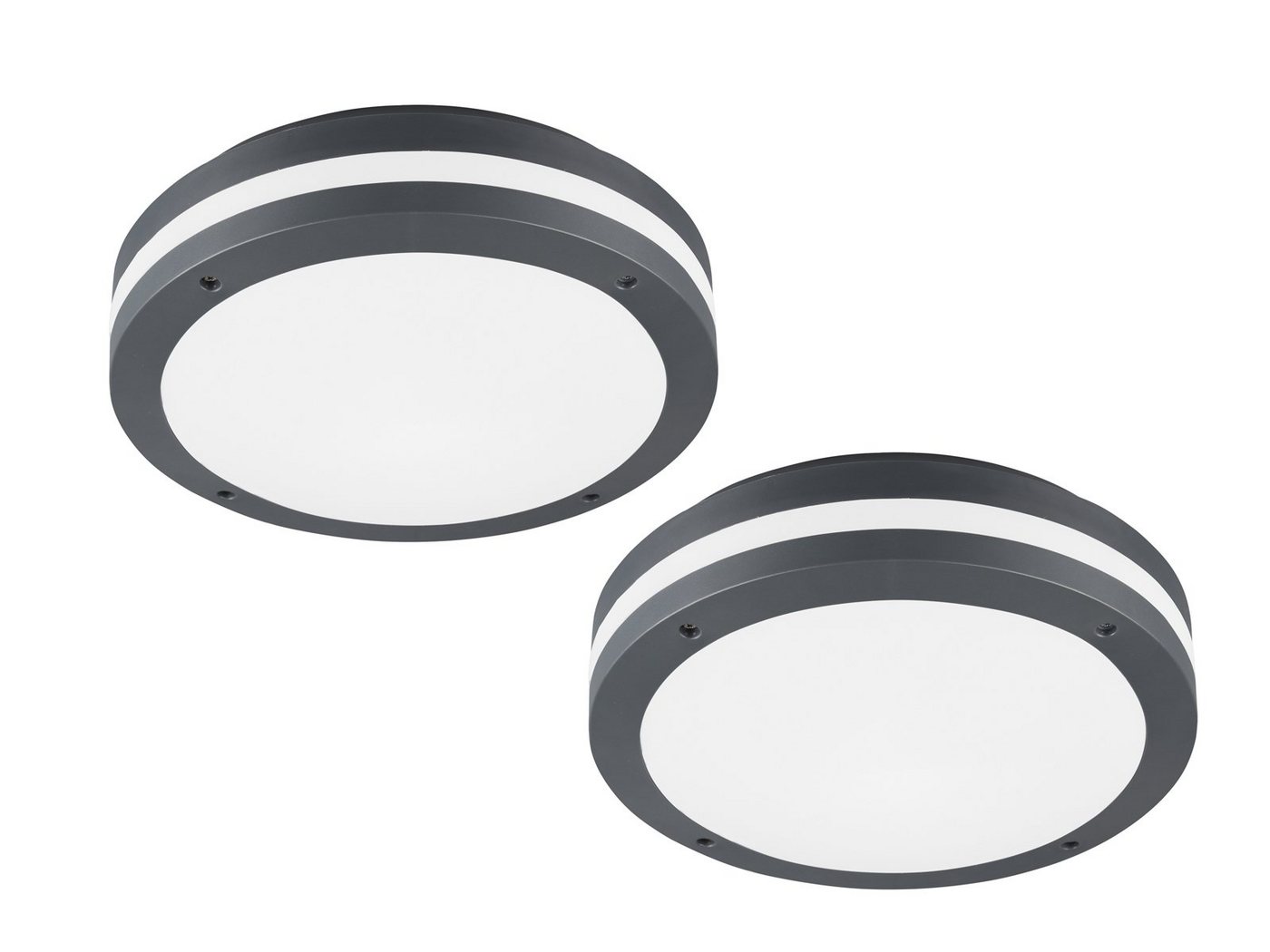 TRIO Leuchten LED Außen-Deckenleuchte, Bewegungsmelder, LED fest integriert, Warmweiß, 2er-Set Terrassenleuchten mit Bewegungsmelder für Hauswand, Ø 30cm TRIO Leuchten LED Außen-Deckenleuchte, Bewegungsmelder, LED fest integriert, Warmweiß, 2er-Set Terrassenleuchten mit Bewegungsmelder für Hauswand, Ø 30cm von TRIO Leuchten