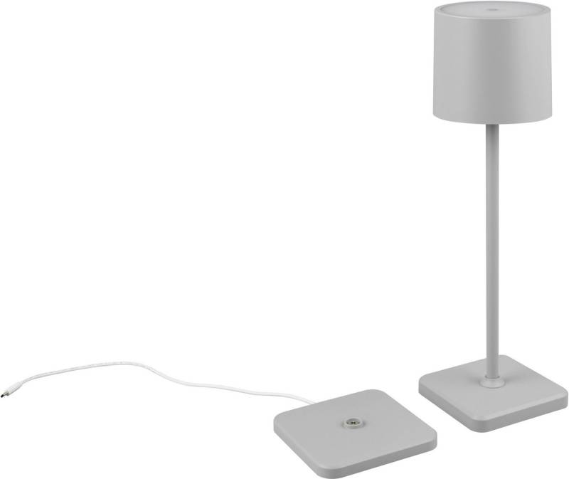 Reality Leuchten LED Außen-Tischleuchte Fernandez, Dimmfunktion, USB-Ladefunktion, LED fest integriert, Farbwechsler, warmweiß - kaltweiß, Garten Akku Tischlampe USB Ladestation dimmbar Lichtfarbe einstellbar von Reality Leuchten