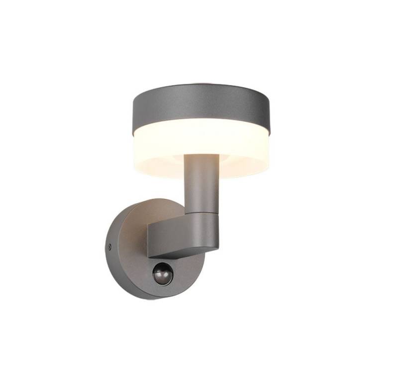 TRIO Leuchten LED Außen-Wandleuchte, LED-Leuchtmittel fest verbaut, Warmweiß, Außenleuchte Fassadenlampe Gartenlampe Bewegungsmelder anthrazit LED H von TRIO Leuchten