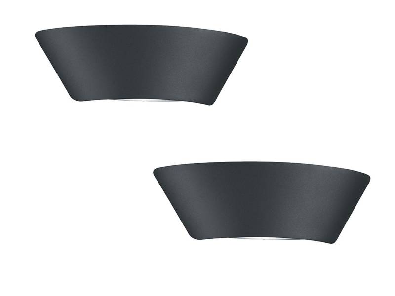 TRIO Leuchten LED Außen-Wandleuchte, LED fest integriert, Warmweiß, 2er-Set Fassadenbeleuchtung up down Hauswand, Anthrazit, Breite 23,5cm von TRIO Leuchten