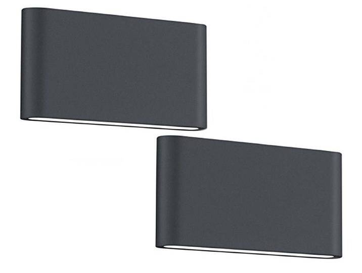 TRIO Leuchten LED Außen-Wandleuchte, LED fest integriert, Warmweiß, 2er-Set flache Up Down Fassadenlampe, Außenlicht Anthrazit 17,5cm, schwarz TRIO Leuchten LED Außen-Wandleuchte, LED fest integriert, Warmweiß, 2er-Set flache Up Down Fassadenlampe, Außenlicht Anthrazit 17,5cm, schwarz von TRIO-Leuchten