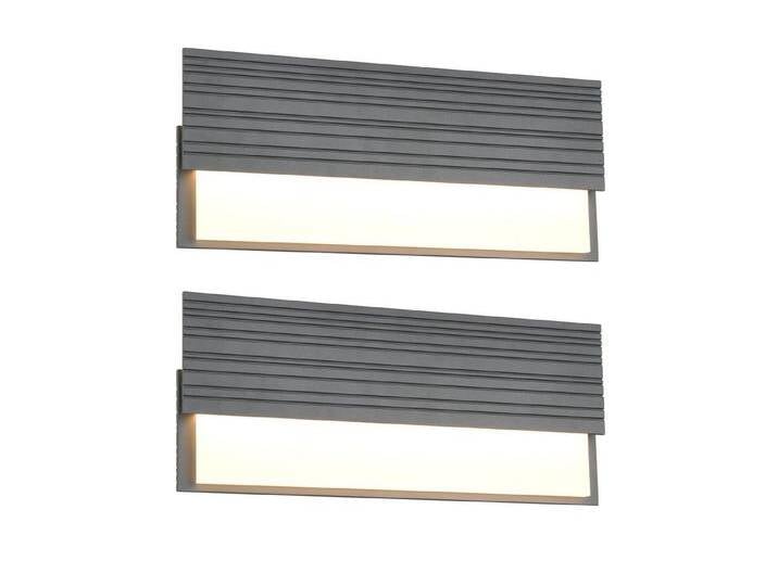 TRIO Leuchten LED Außen-Wandleuchte, LED fest integriert, warmweiß, 2er Set Terrassenleuchte Fassadenbeleuchtung Hauswand Anthrazit B 40cm, schwarz TRIO Leuchten LED Außen-Wandleuchte, LED fest integriert, warmweiß, 2er Set Terrassenleuchte Fassadenbeleuchtung Hauswand Anthrazit B 40cm, schwarz von TRIO-Leuchten