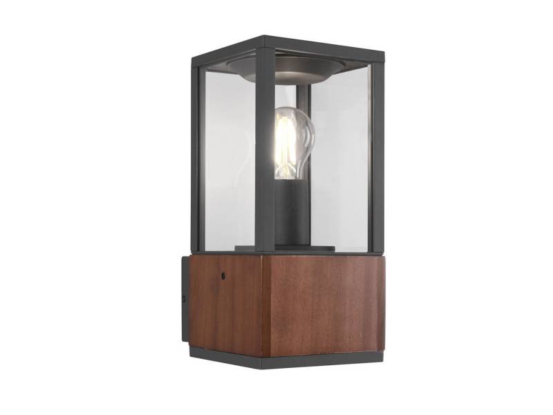 TRIO Leuchten LED Außen-Wandleuchte, LED wechselbar, Warmweiß, Holz-lampe Fassadenbeleuchtung Hauswand, Wand-laterne Außenbereich von TRIO Leuchten