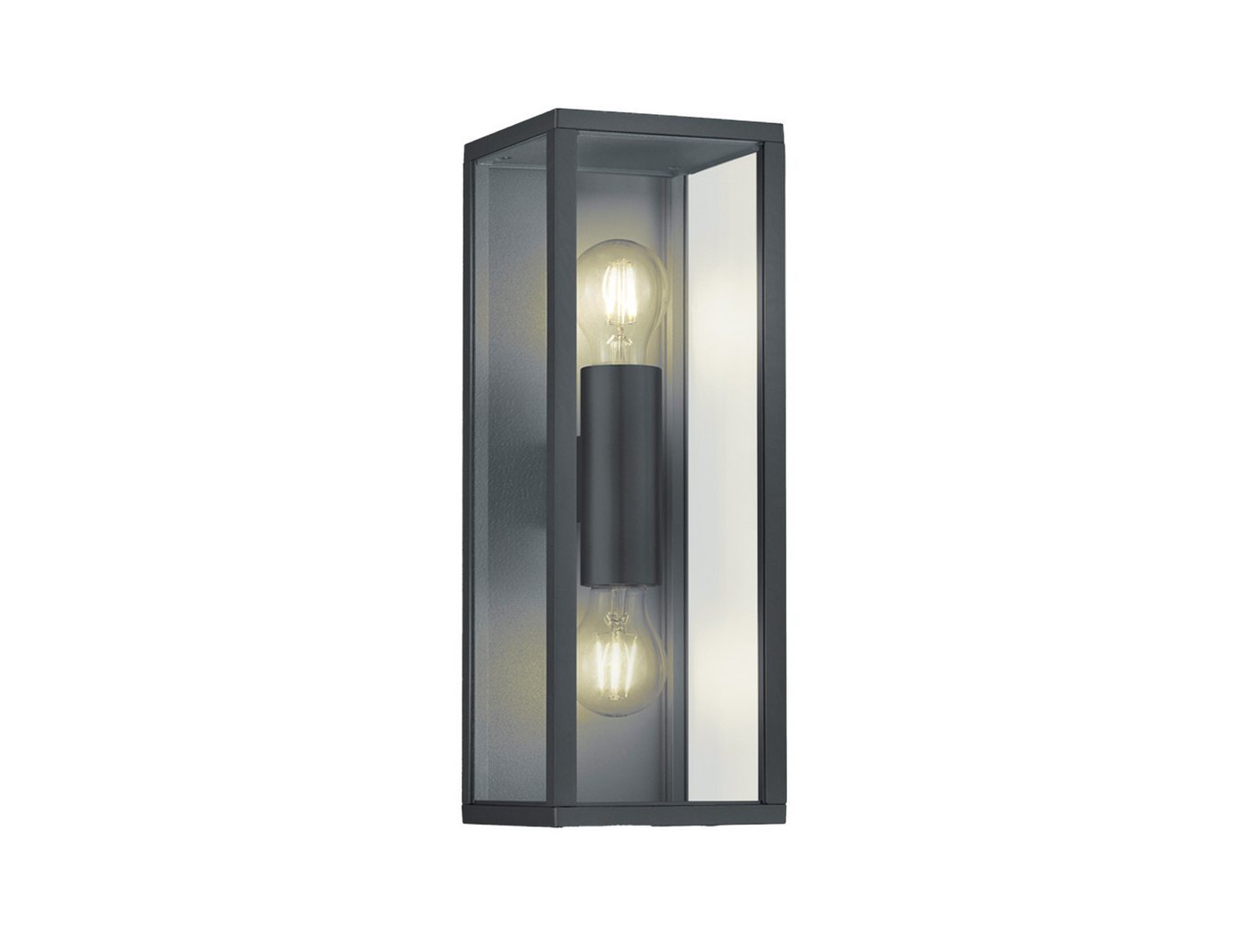 TRIO Leuchten LED Außen-Wandleuchte, LED wechselbar, warmweiß, Up and Down Hausbeleuchtung Hauswand aus Aluminium Anthrazit, H:38cm von TRIO Leuchten