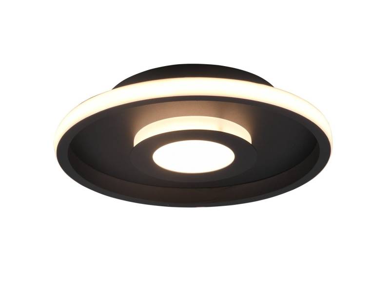 TRIO Leuchten LED Deckenleuchte, Dimmfunktion, LED fest integriert, Stufenweise dimmbar über Schalter., Warmweiß, Flache Bad-Lampe für die Decke, Badezimmerlampe aus Metall, Ø 30cm von TRIO Leuchten
