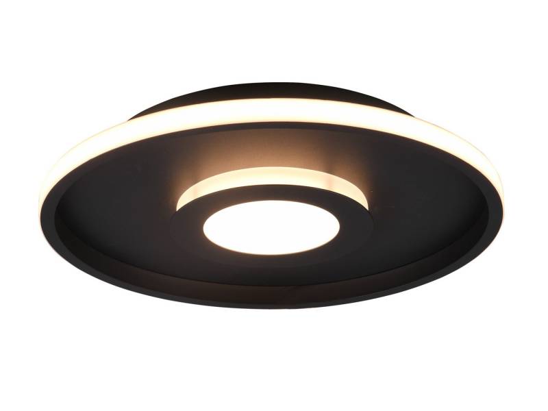 TRIO Leuchten LED Deckenleuchte, Dimmfunktion, LED fest integriert, Stufenweise dimmbar über Schalter, Warmweiß, Flache Bad-Lampe für die Decke, Badezimmerlampe aus Metall, Ø 40cm von TRIO Leuchten