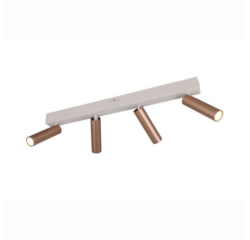 TRIO Leuchten LED Deckenleuchte, LED-Leuchtmittel fest verbaut, Kaltweiß, Warmweiß, Neutralweiß, Spotlampe Deckenleuchte Deckenlampe Metall coffee LED SMD Switch von TRIO Leuchten