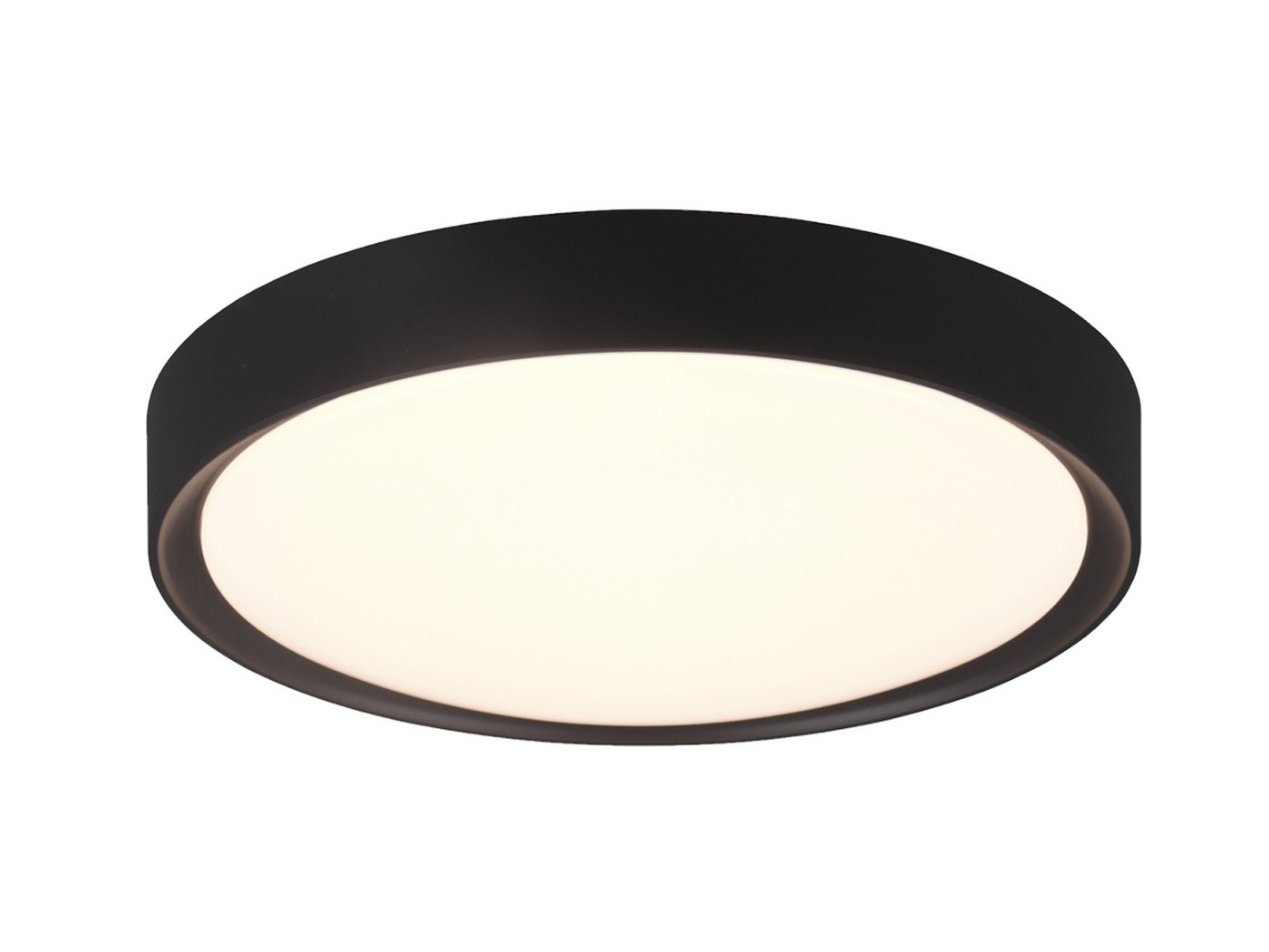 TRIO Leuchten LED Deckenleuchte, LED fest integriert, Warmweiß, Flache Badezimmer Lampe, Bad-Lampe Decke in Schwarz, Gäste WC, Ø 33cm TRIO Leuchten LED Deckenleuchte, LED fest integriert, Warmweiß, Flache Badezimmer Lampe, Bad-Lampe Decke in Schwarz, Gäste WC, Ø 33cm von TRIO Leuchten