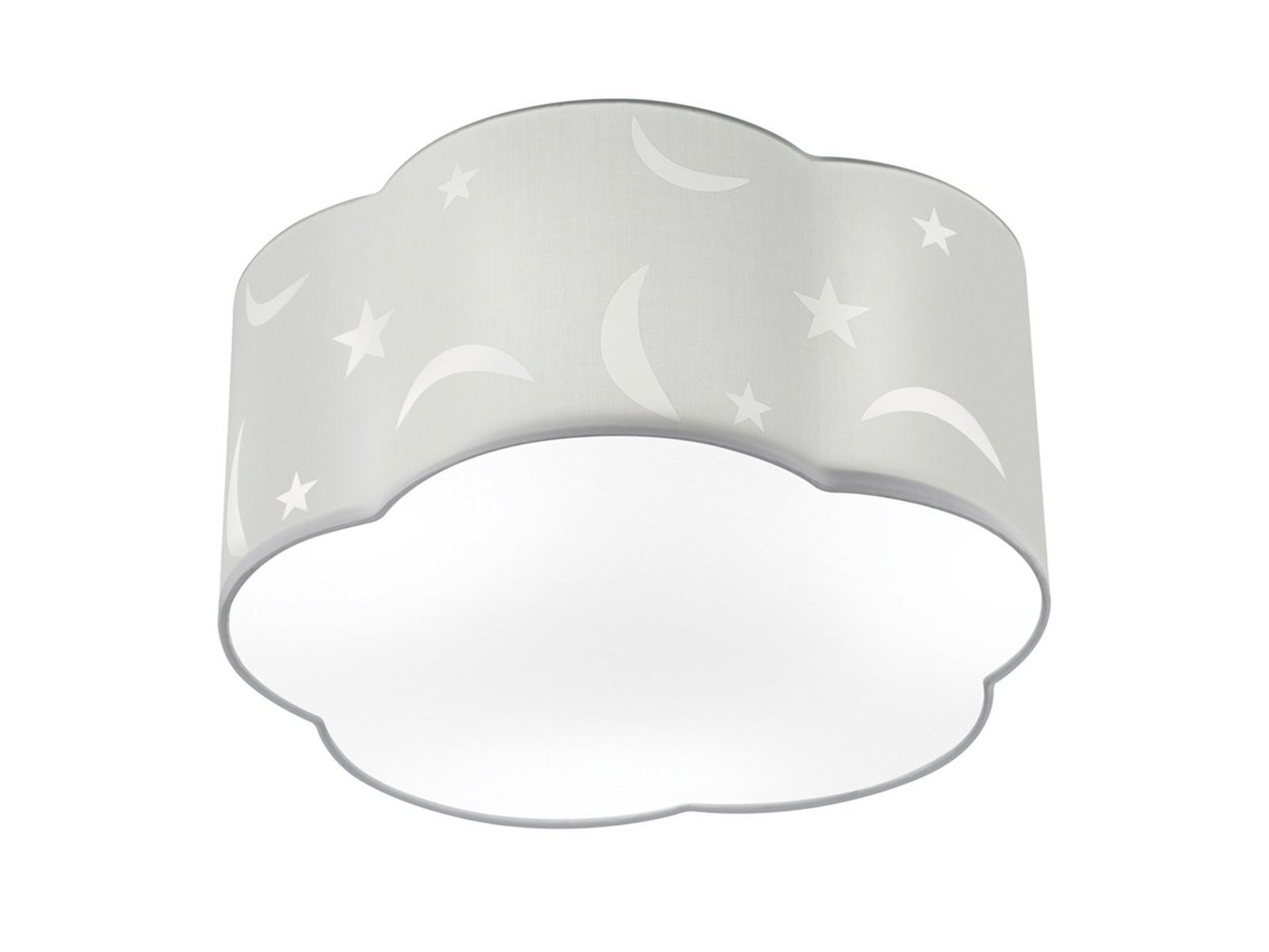TRIO Leuchten LED Deckenleuchte, LED wechselbar, Warmweiß, große Kinderlampe Stofflampe Mond Wolken-lampe über Bett Weiß, Ø40cm TRIO Leuchten LED Deckenleuchte, LED wechselbar, Warmweiß, große Kinderlampe Stofflampe Mond Wolken-lampe über Bett Weiß, Ø40cm von TRIO Leuchten