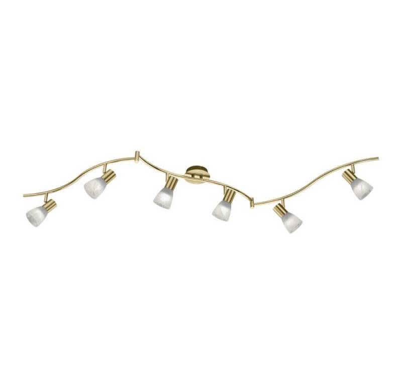 TRIO Leuchten LED Deckenleuchte, Leuchtmittel inklusive, Warmweiß, Attraktiver 36W LED Spot Strahler Flur Messing matt Licht Lampe TRIO von TRIO Leuchten