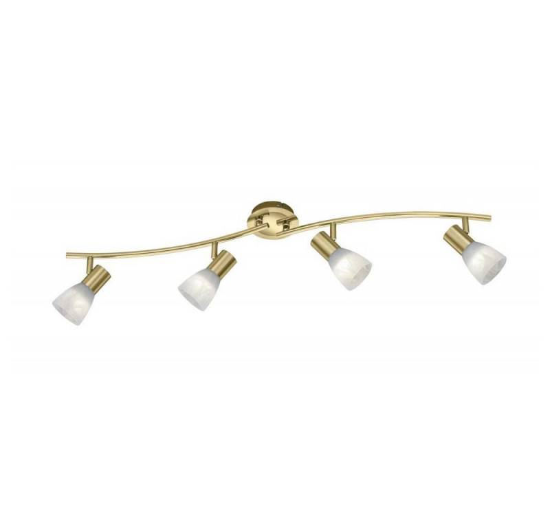 TRIO Leuchten LED Deckenleuchte, Leuchtmittel inklusive, Warmweiß, Exquisiter 24W LED Spot Strahler Esszimmer Messing matt Licht TRIO von TRIO Leuchten