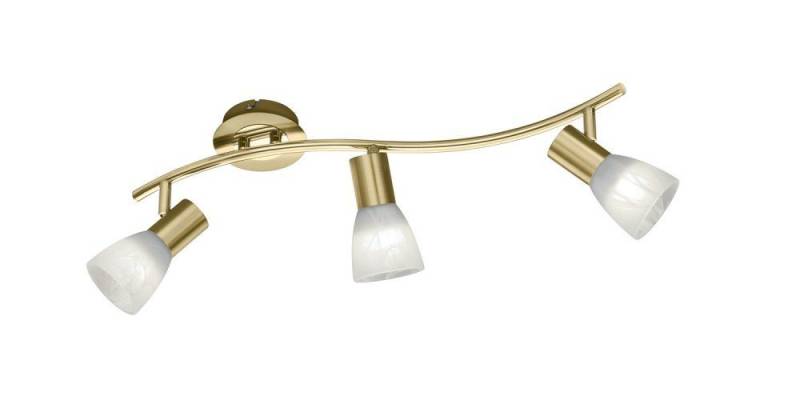 TRIO Leuchten LED Deckenleuchte, Leuchtmittel inklusive, Warmweiß, Modischer 18W LED Spot Strahler Küche Messing matt Licht Lampe TRIO von TRIO Leuchten