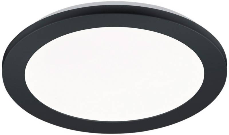 Reality Leuchten LED Deckenleuchte Camillus, LED fest integriert, Warmweiß, matt schwarz Switch Dimmer, warmweiß 3000 K, Badezimmer geeignet, IP44 von Reality Leuchten