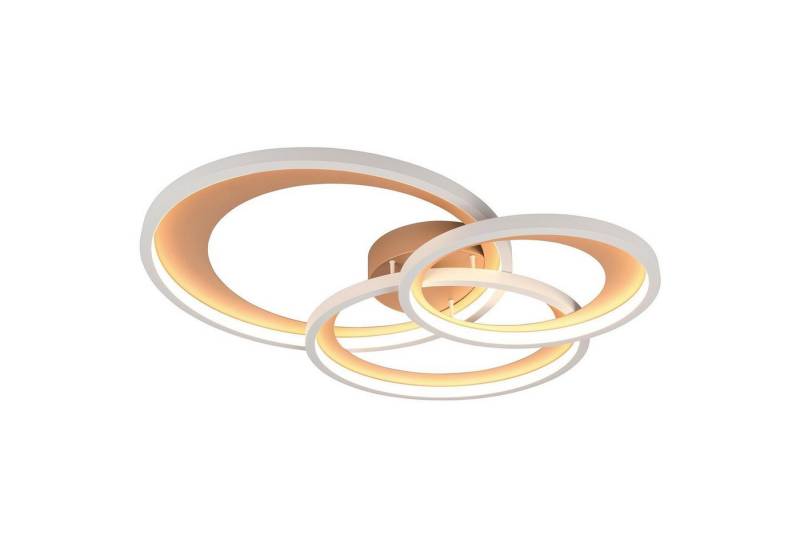 TRIO Leuchten LED Deckenleuchte GRANADA, 1-flammig, Braun, Weiß, Metall, Dimmfunktion, LED fest integriert, Warmweiß, B 72 x H 10,5 x T 63 cm TRIO Leuchten LED Deckenleuchte GRANADA, 1-flammig, Braun, Weiß, Metall, Dimmfunktion, LED fest integriert, Warmweiß, B 72 x H 10,5 x T 63 cm von TRIO Leuchten