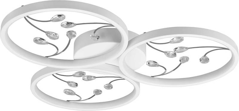 TRIO Leuchten LED Deckenleuchte Groovy, dimmbar in 3 Helligkeitsstufen, LED fest integriert, warmweißes Licht, Energieeffizienzklasse E von TRIO Leuchten