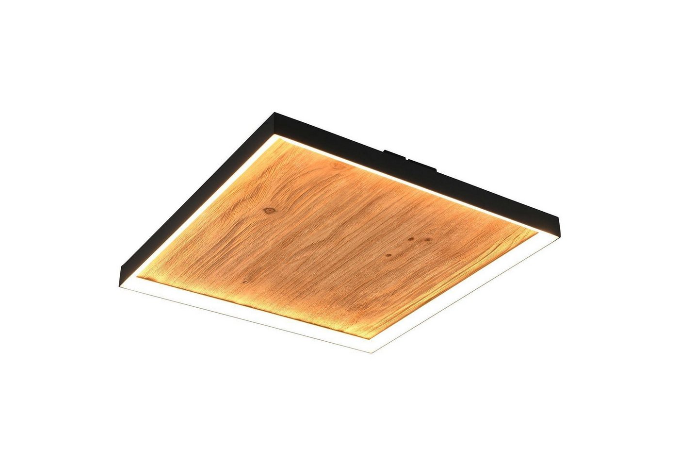 TRIO Leuchten LED Deckenleuchte KALEA, Braun, Schwarz, Holz, Metall, Dimmfunktion, LED fest integriert, Extra-Warmweiß, B 45 x H 7,5 x T 45 cm TRIO Leuchten LED Deckenleuchte KALEA, Braun, Schwarz, Holz, Metall, Dimmfunktion, LED fest integriert, Extra-Warmweiß, B 45 x H 7,5 x T 45 cm von TRIO Leuchten