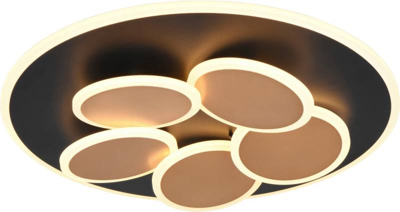 TRIO Leuchten LED Deckenleuchte MANDALA, LED Deckenlampe mit Fernbedienung, dimmbar CCT Nachtlicht, Dimmfunktion, LED fest integriert, warmweiß - kaltweiß, Memory- und Timerfunktion 4200 Lumen warm- bis kaltweiß 2700-6500K 35W von TRIO Leuchten