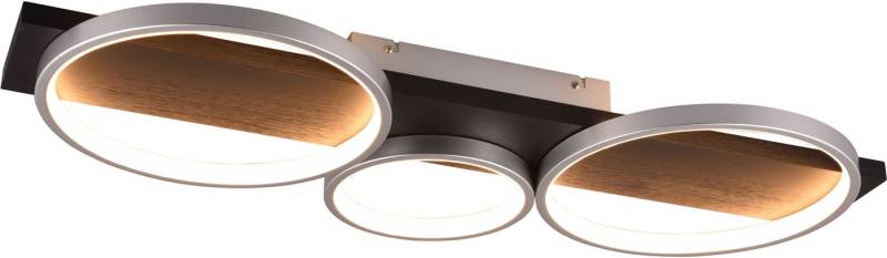 TRIO Leuchten LED Deckenleuchte MEDERA, Deckenlampe LED Ringe mit Holz Deko 33W 3800 Lumen warmweiß, Dimmfunktion, mehrere Helligkeitsstufen, LED fest integriert, Warmweiß, als Wandlampe oder Deckenlampe einsetzbar dimmbar über Wandschalter TRIO Leuchten LED Deckenleuchte MEDERA, Deckenlampe LED Ringe mit Holz Deko 33W 3800 Lumen warmweiß, Dimmfunktion, mehrere Helligkeitsstufen, LED fest integriert, Warmweiß, als Wandlampe oder Deckenlampe einsetzbar dimmbar über Wandschalter von TRIO Leuchten
