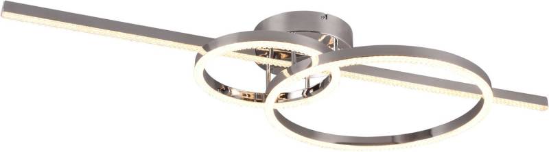 TRIO Leuchten LED Deckenleuchte MONTILLA, Deckenlampe mit Fernbedienung Lichtfarbe einstellbar dimmbar, CCT - über Fernbedienung, Dimmfunktion, Memoryfunktion, Nachtlichtfunktion, LED fest integriert, Farbwechsler, warmweiß - kaltweiß, Memoryfunktion + Nachtlicht, als Wandlampe oder Deckenlampe 6300 Lumen von TRIO Leuchten