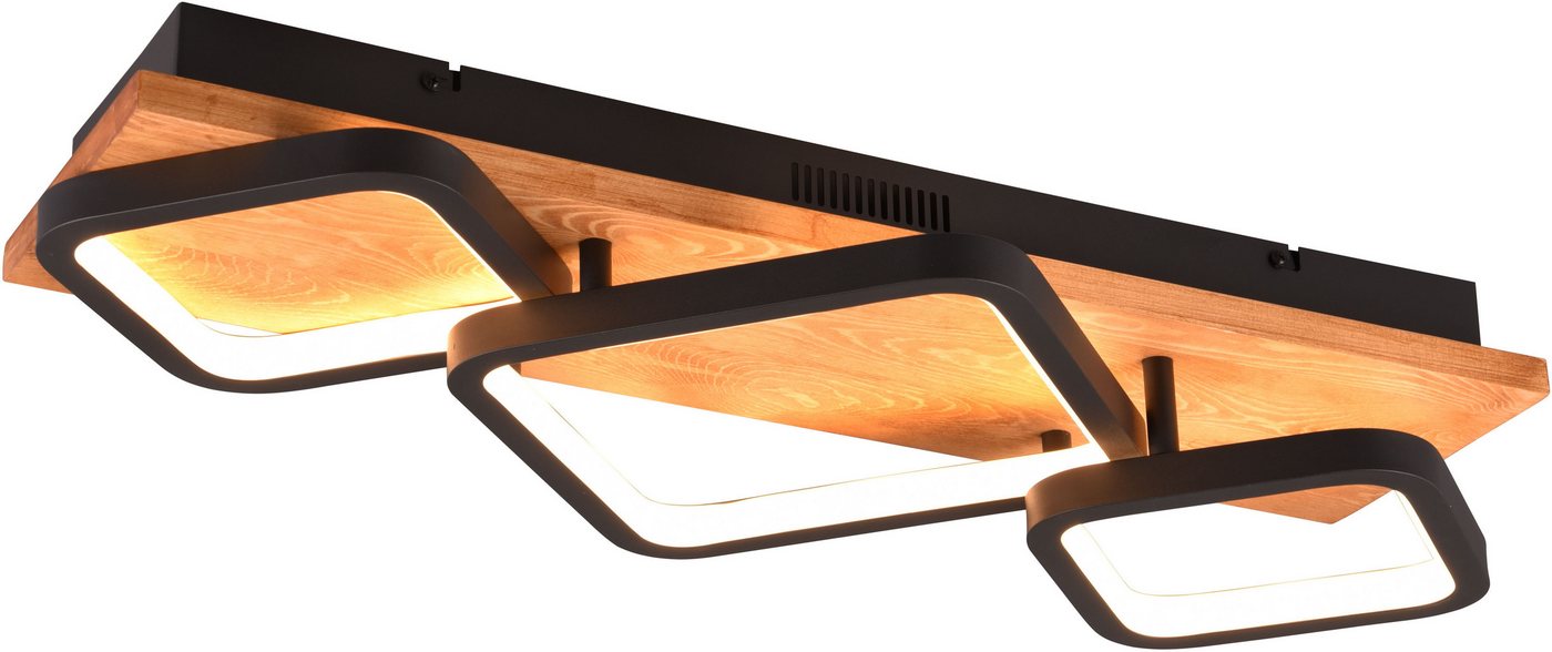 TRIO Leuchten LED Deckenleuchte RAMA, LED Wandlampe oder Deckenlampe mit 4 Stufen Switch Dimmer, Dimmfunktion, mehrere Helligkeitsstufen, LED fest integriert, Warmweiß, LED warmweiß & 3800 Lumen indirektes Licht Holz Deckenlampe Wohnzimmer TRIO Leuchten LED Deckenleuchte RAMA, LED Wandlampe oder Deckenlampe mit 4 Stufen Switch Dimmer, Dimmfunktion, mehrere Helligkeitsstufen, LED fest integriert, Warmweiß, LED warmweiß & 3800 Lumen indirektes Licht Holz Deckenlampe Wohnzimmer von TRIO Leuchten