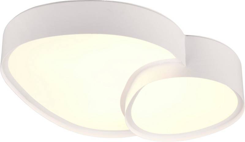 TRIO Leuchten LED Deckenleuchte RISE, LED Deckenlampe 21W 2400 Lumen warmweiß bis kaltweiß 2700-6500K, Dimmfunktion, LED fest integriert, warmweiß - kaltweiß, Fernbedienung dimmbar Memoryfunktion Nachtlicht CCT Lichtfarbe wählbar von TRIO Leuchten