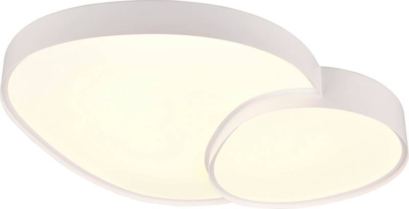 TRIO Leuchten LED Deckenleuchte RISE, LED Deckenlampe 45W 5300 Lumen warmweiß bis kaltweiß 2700-6500K, Dimmfunktion, LED fest integriert, warmweiß - kaltweiß, Fernbedienung dimmbar Memoryfunktion Nachtlicht CCT Lichtfarbe wählbar von TRIO Leuchten