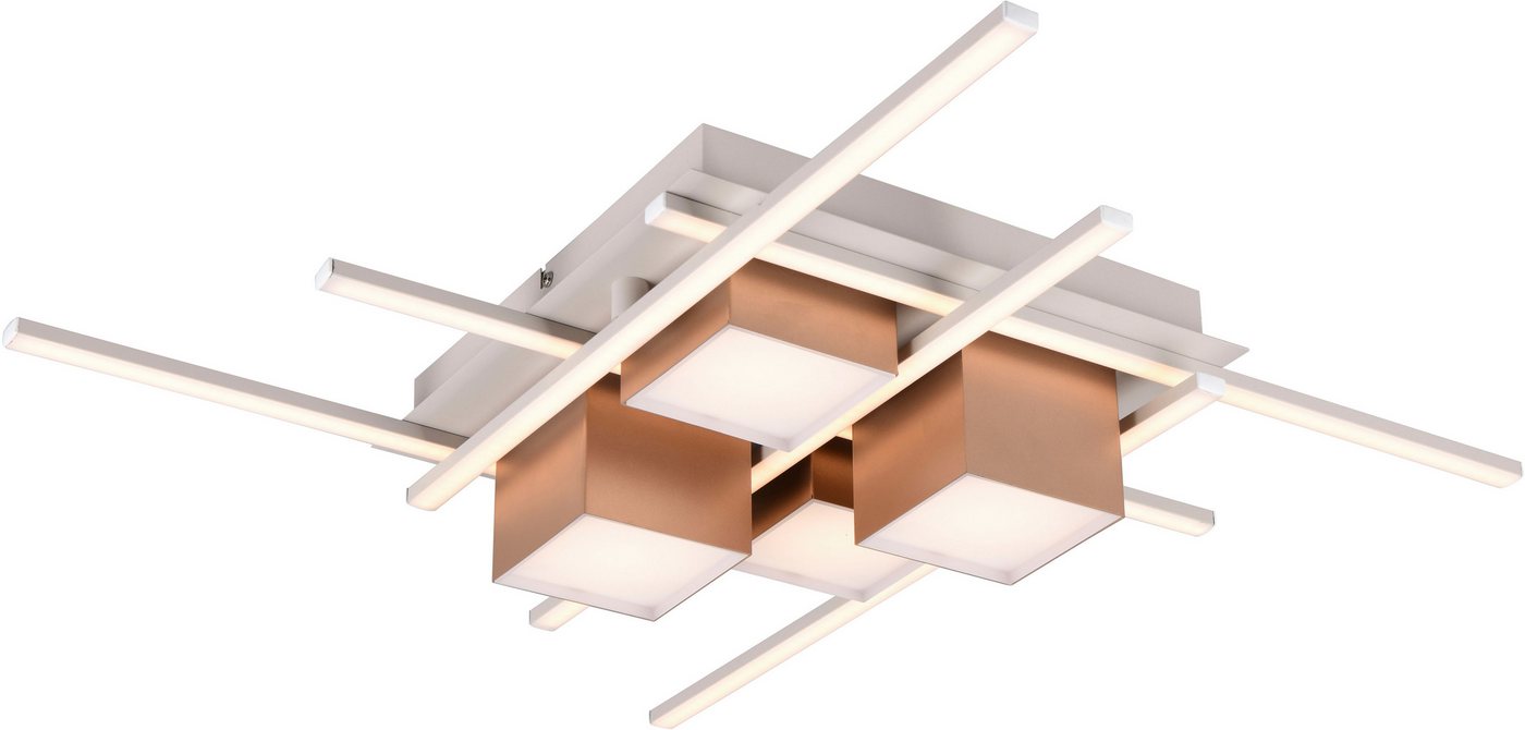 TRIO Leuchten LED Deckenleuchte ROGER, 35W LED 4050 Lm Lichtfarbe einstellbar 2700-6500K Fernbedienung, CCT - über Fernbedienung, Dimmfunktion, Memoryfunktion, Nachtlichtfunktion, mehrere Helligkeitsstufen, LED fest integriert, Farbwechsler, warmweiß - kaltweiß, Memoryfunktion, Nachtlicht, dimmbar per Fernbedienung oder Schalter von TRIO Leuchten