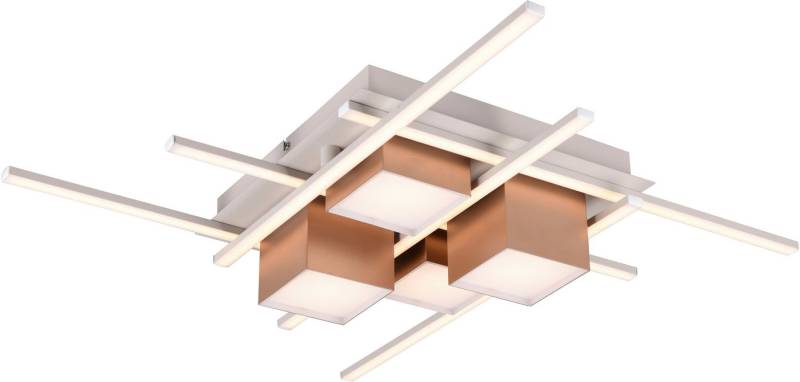 TRIO Leuchten LED Deckenleuchte ROGER, 35W LED 4050 Lm Lichtfarbe einstellbar 2700-6500K Fernbedienung, CCT - über Fernbedienung, Dimmfunktion, Memoryfunktion, Nachtlichtfunktion, mehrere Helligkeitsstufen, LED fest integriert, Farbwechsler, warmweiß - kaltweiß, Memoryfunktion, Nachtlicht, dimmbar per Fernbedienung oder Schalter von TRIO Leuchten