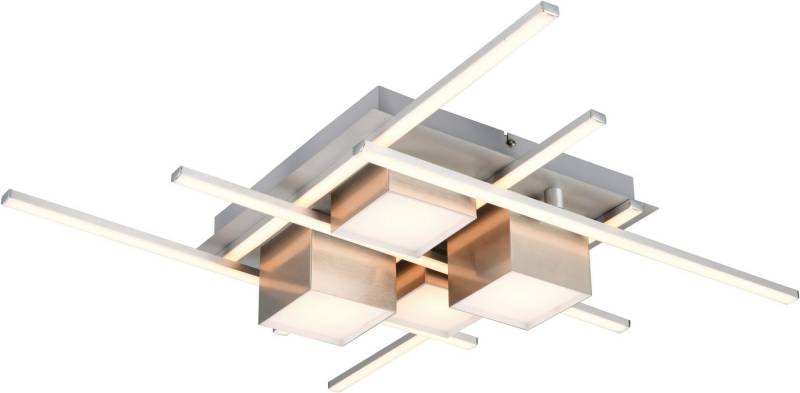 TRIO Leuchten LED Deckenleuchte ROGER, 35W LED 4050 Lm Lichtfarbe einstellbar 2700-6500K Fernbedienung, CCT - über Fernbedienung, Dimmfunktion, Memoryfunktion, Nachtlichtfunktion, mehrere Helligkeitsstufen, LED fest integriert, Farbwechsler, warmweiß - kaltweiß, Memoryfunktion, Nachtlicht, dimmbar per Fernbedienung oder Schalter von TRIO Leuchten
