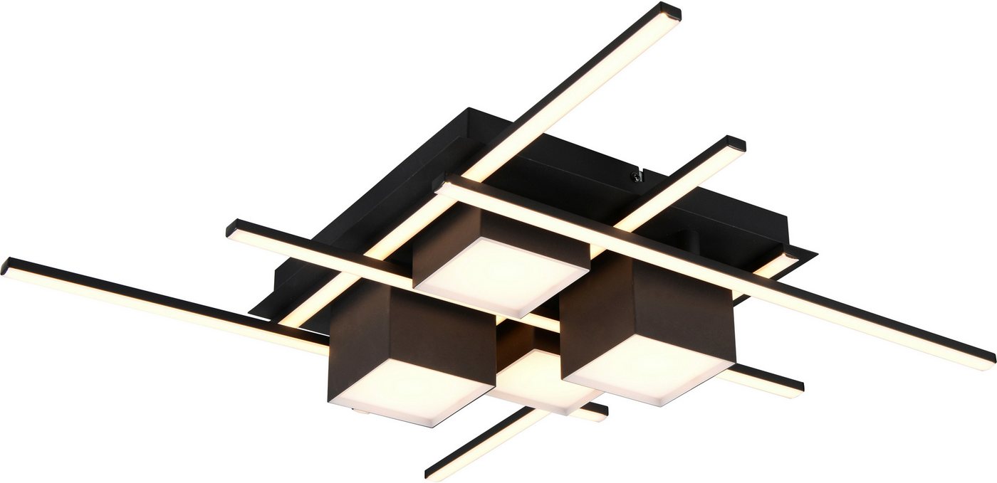 TRIO Leuchten LED Deckenleuchte ROGER, 35W LED 4050 Lm Lichtfarbe einstellbar 2700-6500K Fernbedienung, CCT - über Fernbedienung, Dimmfunktion, Memoryfunktion, Nachtlichtfunktion, mehrere Helligkeitsstufen, LED fest integriert, Farbwechsler, warmweiß - kaltweiß, Memoryfunktion, Nachtlicht, dimmbar per Fernbedienung oder Schalter von TRIO Leuchten