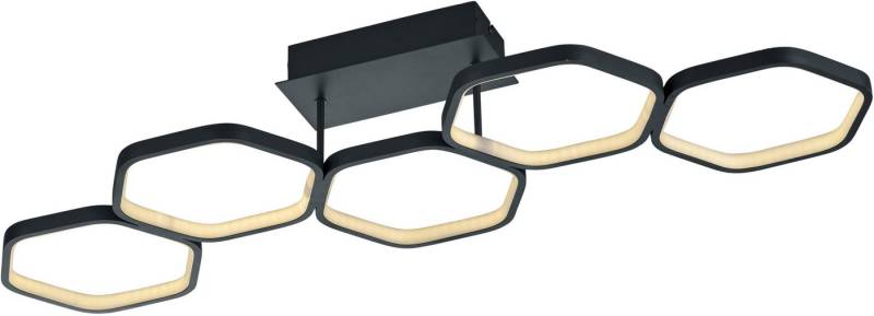 Reality Leuchten LED Deckenleuchte Vigo, LED fest integriert, Warmweiß, dimmbare LED Deckenlampe in Wabenoptik, 3000K, 2800 Lumen von Reality Leuchten