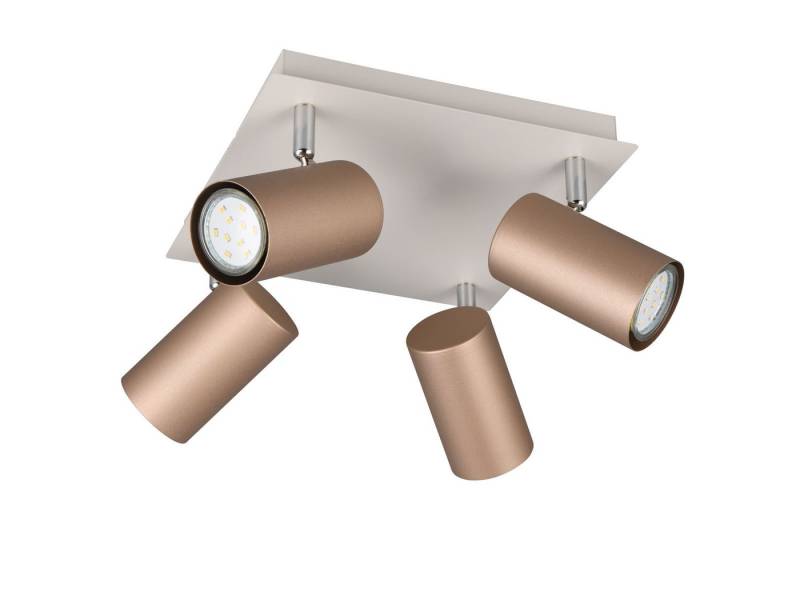 TRIO Leuchten LED Deckenstrahler, Dimmfunktion, LED wechselbar, Warmweiß, Deckenleuchte mehrflammig mit 4 Deckenspots schwenkbar, 24cm klein TRIO Leuchten LED Deckenstrahler, Dimmfunktion, LED wechselbar, Warmweiß, Deckenleuchte mehrflammig mit 4 Deckenspots schwenkbar, 24cm klein von TRIO Leuchten