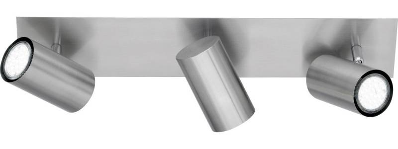 TRIO Leuchten LED Deckenstrahler Trio Leuchten 3er Spot Marley GU10, nickel matt, Ohne Leuchtmittel, Dimmbar nicht Smart Home-fähig ohne Bewegungsmelder von TRIO Leuchten
