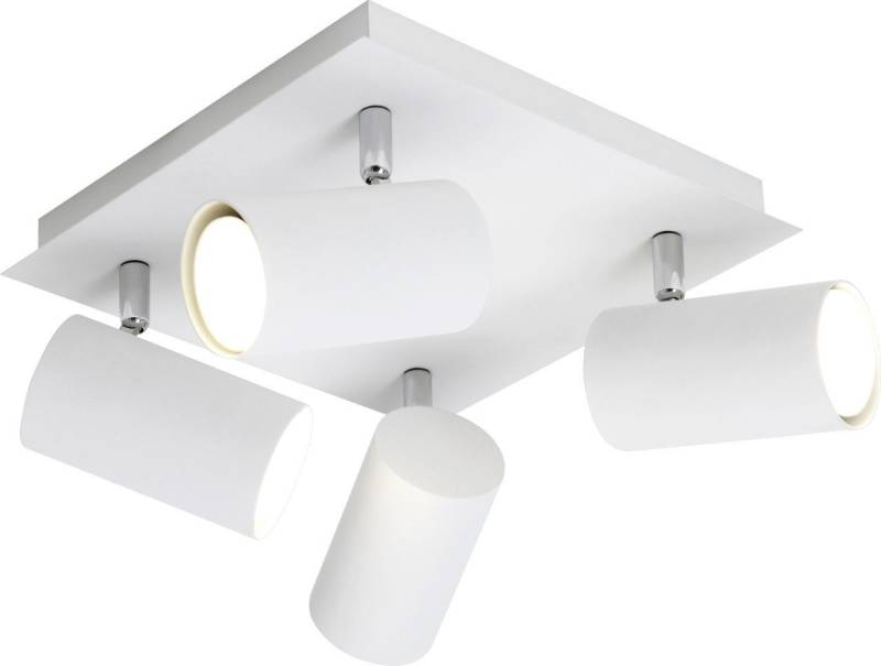 TRIO Leuchten LED Deckenstrahler Trio Leuchten 4er Spot Marley GU10, weiß matt, Ohne Leuchtmittel, Dimmbar nicht Smart Home-fähig ohne Bewegungsmelder von TRIO Leuchten