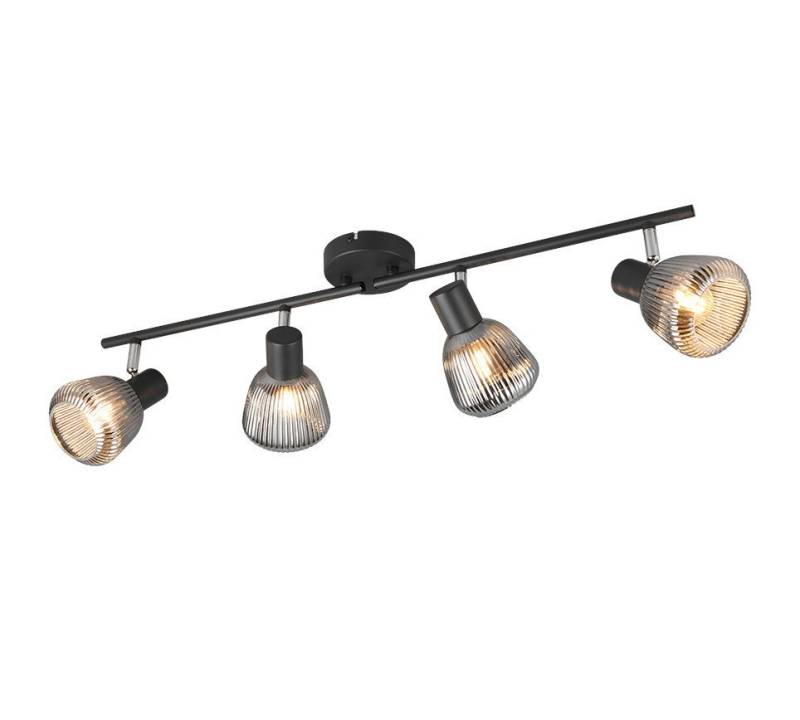 TRIO Leuchten LED Deckenstrahler Trio Leuchten 4er Spot Tarifa E14 schwarz matt, Ohne Leuchtmittel, Nicht dimmbar nicht Smart Home-fähig ohne Bewegungsmelder von TRIO Leuchten