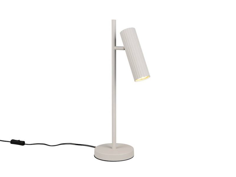 TRIO Leuchten LED Nachttischlampe, Dimmfunktion, LED wechselbar, Warmweiß, große Schreib-Tischlampe, Leselampe mit schwenkbarem Spot, Höhe 50cm von TRIO Leuchten