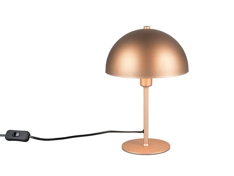 TRIO Leuchten LED Nachttischlampe, Dimmfunktion, LED wechselbar, Warmweiß, kleine Pilz-lampe dimmbar mit Lampenschirm Pilzform Coffee, Höhe 30cm von TRIO Leuchten