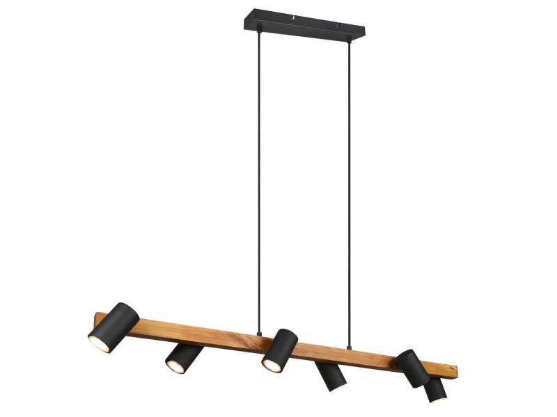 TRIO Leuchten LED Pendelleuchte, Dimmfunktion, LED wechselbar, Warmweiß, Große Esstisch-lampe Holz-balken, Holz-lampen Kücheninsel Breite 115cm von TRIO Leuchten