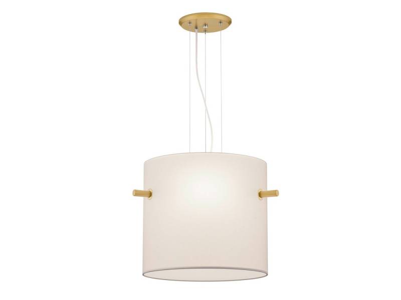 TRIO Leuchten LED Pendelleuchte, Dimmfunktion, LED wechselbar, Warmweiß, groß-e ausgefallene Lampe-n für über-n Esstisch hängend, Stoff-schirm von TRIO Leuchten