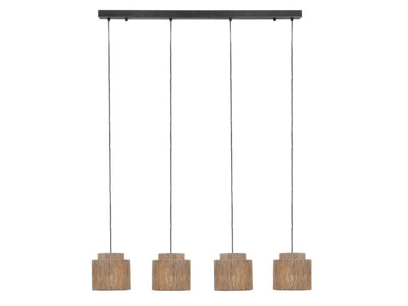 TRIO Leuchten LED Pendelleuchte, Dimmfunktion, LED wechselbar, warmweiß, mehrflammig im Boho Style hängend über Esstisch & Kücheninsel B: 115cm von TRIO Leuchten