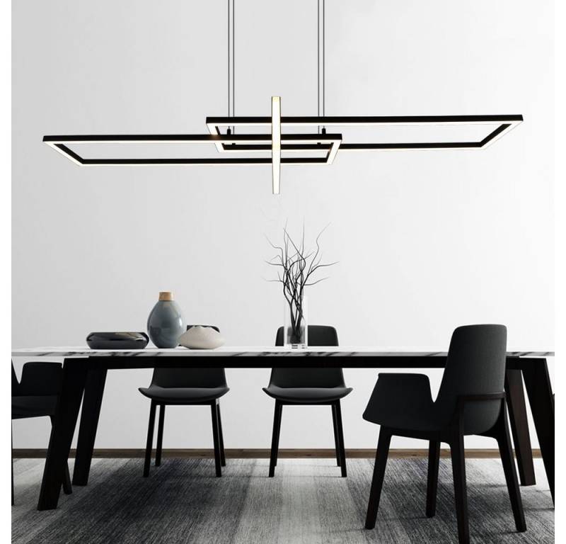 TRIO Leuchten LED Pendelleuchte, LED-Leuchtmittel fest verbaut, Warmweiß, LED Design Decken Pendel Lampe schwarz matt Wohn TRIO Leuchten LED Pendelleuchte, LED-Leuchtmittel fest verbaut, Warmweiß, LED Design Decken Pendel Lampe schwarz matt Wohn von TRIO Leuchten