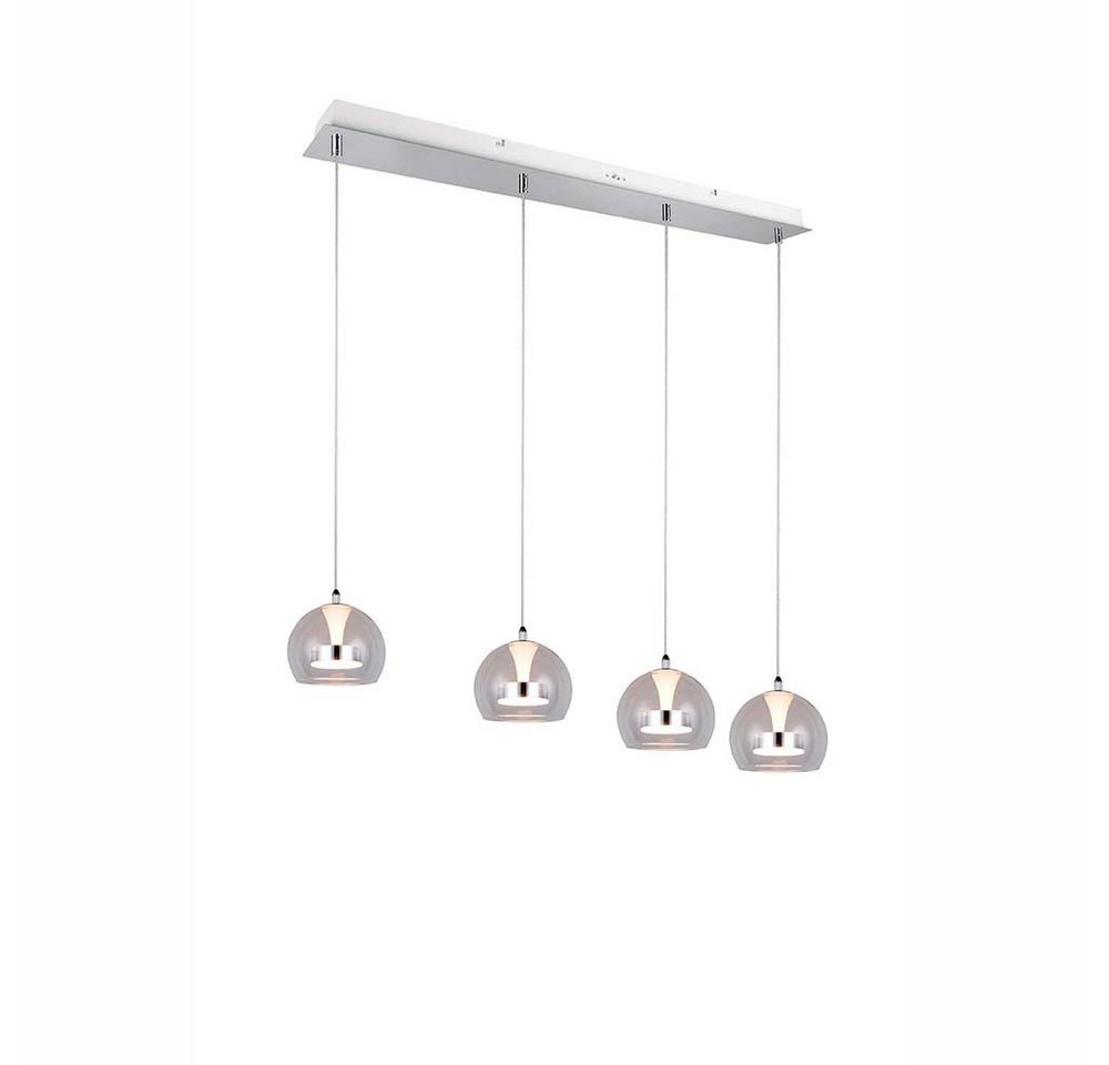 TRIO Leuchten LED Pendelleuchte, LED-Leuchtmittel fest verbaut, Warmweiß, Neutralweiß, Pendelleuchte Hängeleuchte verstellbar LED chromfarben Switch-Dimmer B von TRIO Leuchten